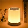 Auxmir Lampada da Comodino Touch Dimmerabile LED Abat Jour Ricaricabile 3000mAh USB con 256 Colori RGB 5 Modalità 5 Livelli di Luminosità, Timer e Luce Notturna Senza Fili per Camera da Letto, Bambini
