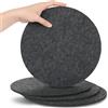 SOSMAR 4 sottobicchieri grandi in feltro per pentole, bicchieri, vasi e ciotole, protezione da tavolo, in feltro robusto (rotondi, diametro 25 cm, antracite)