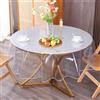 Umllpet Tovaglia trasparente, trasparente, trasparente, in PVC, lavabile, per esterni, giardino, tavolo, rotonda, 180 cm