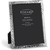 Edzard Cornice Pavia per foto DIN A4 (21 x 29,7 cm), argentata, antiossidante, retro in velluto, con 2 ganci - Portafoto da appoggiare o appendere