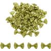 QUARKZMAN 50pz Fiocchi Dorati 1.5 x 1 Mini Fiocco in Raso per Creazioni Artigianali, Fiocchi in Raso per Cucito Fai da Te, Scrapbooking, Regali di Nozze, Decorazione Casa
