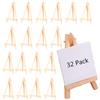 Aisamco 32Pcs Mini cavalletto di legno, 8x15cm legno naturale Display Stand artista cavalletto supporto da tavolo per la visualizzazione di piccole tele, arti per bambini, biglietti da visita, foto