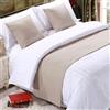 QRGMKL Premium Bed Runner per Il Piede del Letto, Tinta Unita Sciarpa da Letto in Cotone Lino copriletto Decorazione della casa Camera da Letto dell'hotel Bedding-Beige Yellow||210X50cm for 1.5m Bed