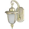 DRIWEI Applique lampada lanterna parete esterna interna vintage 60w ip55 (Bianco oro)