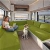 KYJSW Federe per Cuscino per Camper, Copricuscino per Sedili di Roulotte, Fodere per Cuscini per RV Auto, Coprisedile per Caravan in Jacquard (Green,W 60-90 cm, D 30-50 cm)
