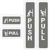 Conjured Due Coppie (4 Pezzi) Cartelli Push Pull Autoadesivi per Porte per Locali Commerciali (Confezione da 4 Formati Misti) / Cartelli Push And Pull in Vinile Lucido per Porte/Rimovibili e Pulibili