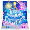 Woukksy Biglietto compleanno musicale 3D candela spegnibile Woukksy luce | Spegni le candele, fuochi d'artificio e applausi. Regalo interattivo per 60, 50, 40, 30, 18 anni