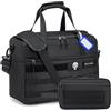 SPAHER Borsone da Viaggio Bagaglio a Mano 40x30x20 Ryanair Wizzair 25L Borsa da Cabina Viaggio Palestra Borsa a Mano con Tracolla Staccabile per Campeggio Weekend, Nero