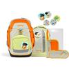 ergobag pack set zaino scolastico ergonomico, zainetto scuola flessibile 6 pezzi prima elementare