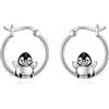 YAFEINI Orecchini animali per donne ragazze koala/dinosauro/polpo/maiale/volpe orecchini a cerchio orecchini in argento sterling 925 gioielli animale regalo, small, Argento sterling, Non pietra preziosa