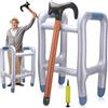 Huiguli Deambulatore Gonfiabile e Bastone per Anziani Gonfiabile | Deambulatore Rollator Gonfiabile, Regalo Divertente Scherzo Festa pensionamento, Fantasia Dress per Cosplay Carnevale