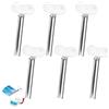 SSHUIKKAI 6 spremitubi per tutti i tubi, estrattore per tubi, pressa per tubi, pasta tootica, pressa per tubi, dentifricio, in acciaio inox, per tutti i tubi, dentifricio, gel per capelli, cosmetici (argento)