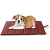 UNIKOME Cuccia Cane Grande per Interno e Esterno, Cuscino Cane Impermeabile, Facile da Lavare, Pieghevole, Resistente Materassino Cani/Gatto/Pet per Viaggi All'aperto (Rosso+Verde, 76x48cm)