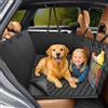 Taygeer Coprisedili Auto per Cani con Fondo Rigido, Telo Cane Auto Sedile Posteriore con Cuscino Rimovibile e Finestra a Griglia, Copri Sedile Macchina per Cani Antiscivolo Impermeabile, Tutto Nero
