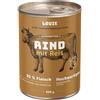 LOUIE Cibo umido per cani, manzo e riso, 400 g, 100% naturale, 95% carne di manzo, senza conservanti, cibo per cani bagnato e naturale, mangime completo, ricco di vitamine, UE