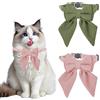 BSITSSS 2 Pezzi Collare Cane con Papillon e Campanellino, Collare Cucciolo Cane Verde Rosa, Regolabili Collari per Cani Taglia Piccola Gatti Matrimoni Compleanni Eventi Festivi