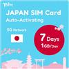 TSIM SIM Giappone per 7 Giorni | 1GB al Giorno di Dati 4G/5G/LTE | Tethering/HotSpot Incluso | Assistenza 24/6 | Solo Dati, Nessuna Voce