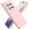 Ikziwreo Cover per Honor Magic 7 Lite 5G,Custodia in Silicone Morbido TPU Liquido,Case Protettiva Gomma Antiurto - Rosa