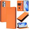 DENDICO Cover per Samsung Galaxy A23 4G / 5G, Custodia in PU Pelle Portafoglio con Blocco RFID, Chiusura Magnetica Cover per Samsung A23 4G / 5G, Arancione