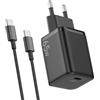 HYDOOD Caricabatterie USB C 65W, ricarica rapida PD3.0 PPS adattatore portatile GAN II con cavo USB C intrecciato 2M, compatibile per Samsang Galaxy S25/S24/S23 Ultra, per iPhone 17/16/15, MaxB00k Pro/Air