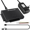 Leikurvo Adattatore USB 3.0 a SATA IDE da USB 3.0 a IDE/SATA per SATA da 2,5/3,5 pollici e IDEHDD/SSD, adattatore per disco rigido esterno con cavo USB e cavo SATA e alimentatore da 12 V/2 A
