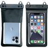 KEQAR Custodia Impermeabile IP68 con Galleggiante, Custodia Subacquea per iPhone 16 15 14 13 Pro Max, Galaxy S24 S23 S22 ecc., Fotografia Subacquea (fino a 7.2) (B) (Nero)