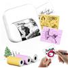 Phomemo M02X Mini Printer - Mini stampante termica portatile con 3 rotoli di carta, compatibile con smartphone e tablet, per diari, appunti di studio, liste di cose da fare, stampa di adesivi - Bianco