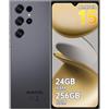 OUKITEL C61 PRO Smartphone Android 15-6,88 HD+ In-Cell 90Hz Cellulare 24(8+16) GB RAM + 256GB ROM/TF 1TB 5150mAh, 13MP+5MP 4G Dual SIM Cellulari e Smartphone NFC/Face ID/Fingerprint/OTG Nero
