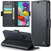 Rerzoiro Cover per Samsung Galaxy A51 4G Custodia Portafoglio [Blocco RFID] Premium Pelle PU Wallet Case Flip Libro con Porta Carte Slot Supporto Flip Case per Samsung Galaxy A51 4G, Nero