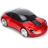 Sorandy Mouse Auto Wireless 2.4 GHz, Mouse Ottico Ergonomico a Forma di Auto Sportiva 3D con Ricevitore USB, Mouse Computer 1600 DPI con Luce a LED per PC Laptop Computer Bambini Ragazze (Rosso)