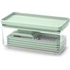 Brabantia TASTY+ Set affettatrice e grattugia | Affettaverdure con due grattugie e custodia | Base antiscivolo e design lavabile in lavastoviglie | Plastica Tritan 100% riciclabile | Jade Green