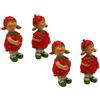 Dekohelden24 4 statuette decorative, statuette da giardino come fragola, figure di frutta come fragola, figure estive, fragole, bambini in ceramica in set da 4 pezzi in rosso, misura una: L x A 2 x 3 x 6 cm.