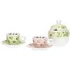 THUN - Set 2 tazzine espresso con zuccheriera - porcelllana - Collezione Cuori in Fiore - 13 x 6 cm