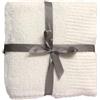 JOOJA Coperta lavorata a maglia, super morbida e calda, per divano, leggera, 152 x 203 cm, colore: crema