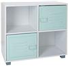 House & Homestyle Cubo portaoggetti, Verde, 4 Cube