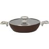 Tognana Pearlbrown stone, Casseruola 2 manici 28 cm con coperchio, alluminio forgiato, marrone