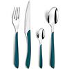 AMEFA - Ménagère 24 couverts de table pour 6 personnes - Eclat - Acier inoxydable 18/0, Finition Brillante - Bleu Canard