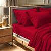 Nuit Des Rêves Premium Ranforce - Lenzuolo con angoli per letto super king size (180 x 200 + 30 cm), rosso porpora, 100% cotone, 145 fili, lavabile in lavatrice a 30 °C, comfort di lusso per la tua camera da letto