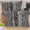PETTI Artigiani Italiani - Coppia di Federe Cuscino 40x60 cm in Microfibra, Cuscini Arredo Camera da Letto, Divano, Salotto, Set 2 Fodere Copricuscino, Federa Animalier Nero, 100% Made in Italy