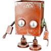 Casablanca modernes Design Casablanca Robotic - Portavaso in metallo, finitura anticata, altezza 38 cm x larghezza 34 cm, forma robotica