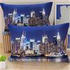 PETTI Artigiani Italiani - Coppia di Federe Cuscino 40x80 cm in Microfibra, Cuscini Arredo Camera da Letto, Divano, Salotto, Set 2 Fodere Copricuscino, Federa New York, 100% Made in Italy