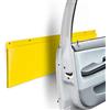 Relaxdays Paracolpi Portiere Auto, per Garage, Protezione Autoadesiva da Muro, H x L x P 64 x 17,5 x 2 cm, Giallo