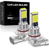 UPXSXT 2Pz 9005 9006 Lampadina Fendinebbia, Super luminoso 12-24V 6000K Bianco freddo Lampadina del faro antinebbia 1:1 Mini dimensioni lampadine Nessun adattatore richiesto Plug-and-Play