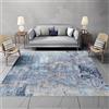 REDTAPISE Tappeto Salotto Moderno a Pelo Corto, Blu Grigio, 120 x 180 cm, Lavabile Antiscivolo Tappeti per Camera da Letto Soggiorno Corridoio Cucina Studio Balcone Interno Esterno,