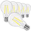 BHMAOYN 12V LED E27 Lampadina a Vite,6W Bassa Tensione Bianca Fredda 5000K,A60 6W E27 Lampadine AC/DC 12-24V Retrò E27 Luci LED 60W Equivalente,Per Camper Camper Marine,Pack of 6