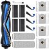 DianSung Accessorio per aspirapolvere Ecovac Deeot X9 Pro Omi X9 OMNI X9 Pro, ricambio, 1 spazzola principale, 2 rotoli di stoffa, 4 sacchetti, 4 spazzole laterali, 4 filtri