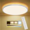 LuJasi Plafoniera Led Soffitto 36W, 3600 LM, Telecomando, Dimmerabile, 3000K-6500K + 1800K 8W Luce Notturna, Timer e Immagazzinaggio, Lampada per Camera da Letto, Soggiorno, Corridoio, Cucina, Balcone