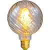 TIANFAN Lampadine a led vintage a filamento Led Lampadina Edison 4W Lampadine decorative speciali non dimmerabili 220 / 240V E27 Bagliore di calore (G95 Swirl Clear)