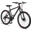 Licorne Bike Guide Premium Mountain Bike 27,5 pollici - Forcella ammortizzata MTB con freni a disco - Qualità tedesca - Per ragazzi e adulti (nero/rosso)