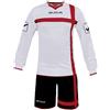 Givova Logica Kit Calcio Unisex-Adulto, Multicolore (Bianco/Rosso), L